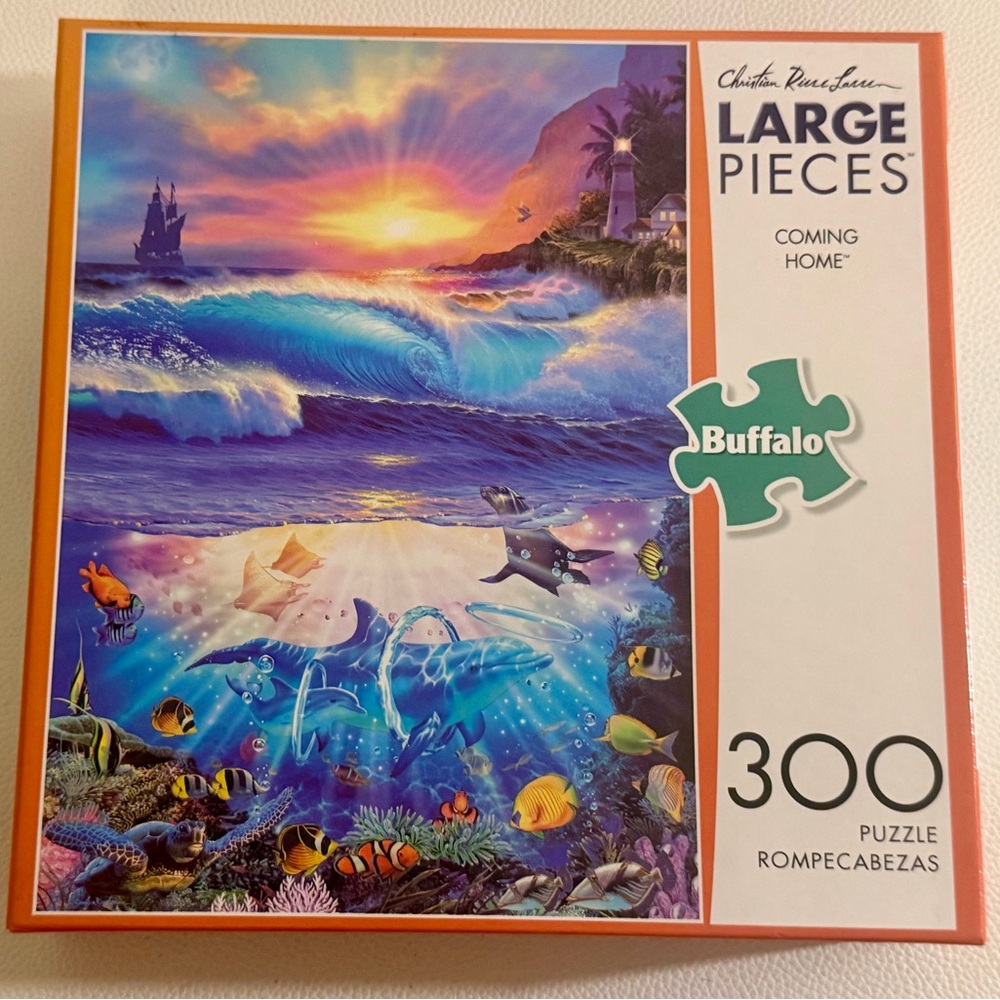 Buffalo Games 300 Piece Large Piece Puzzle Christian Riese Lassen Art Complete